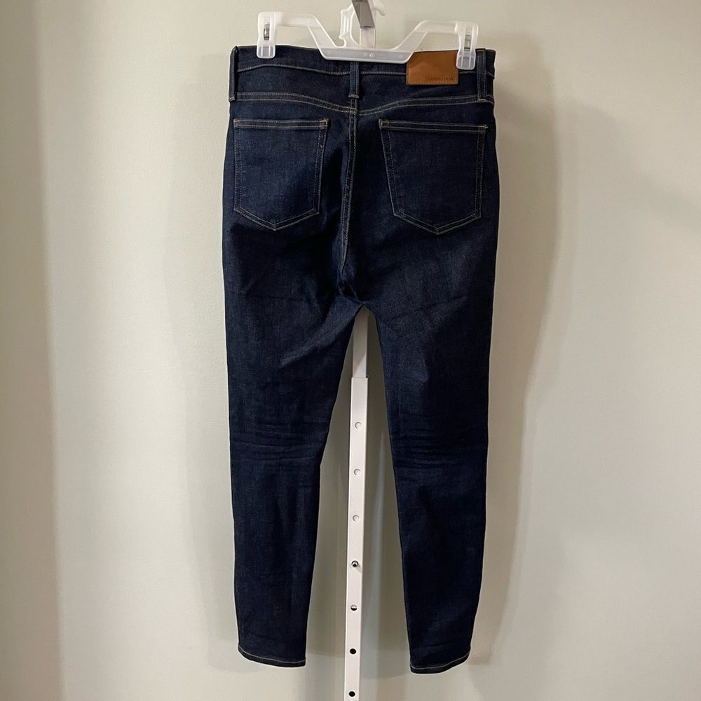 J. Crew Dark Wash 9” High-Rise Toothpick Skinny Jeans - Picture 3 of 6